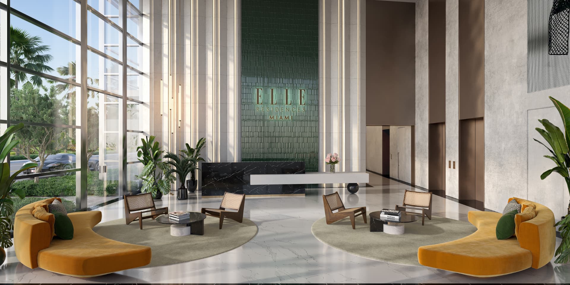 ELLE Residences — Double-height lobby